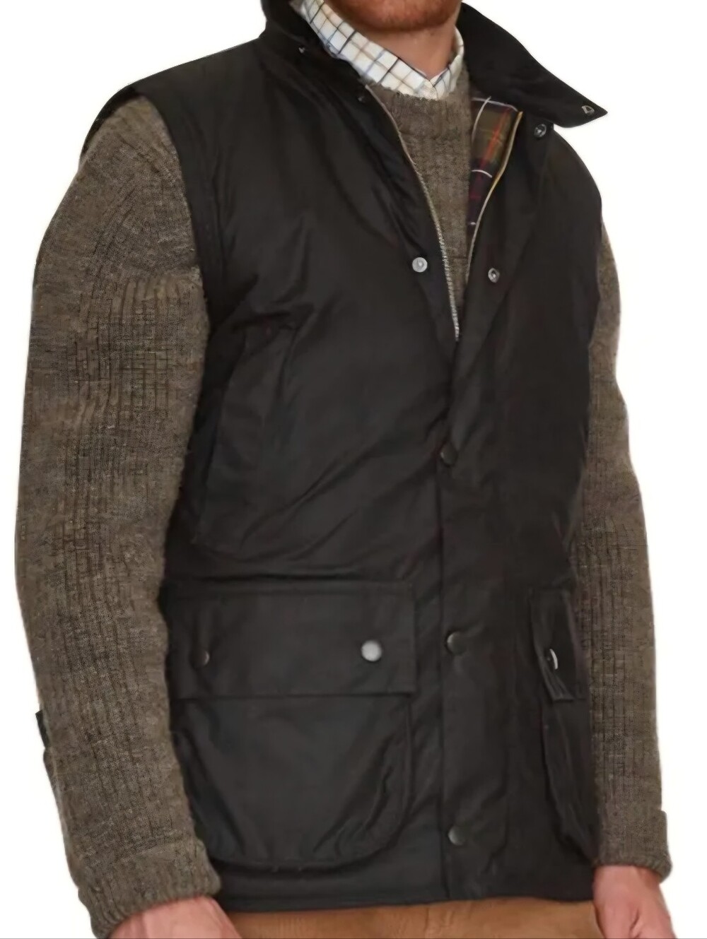 Barbour Westmoreland Waxed Waistcoat/Gilet/Vest- Black